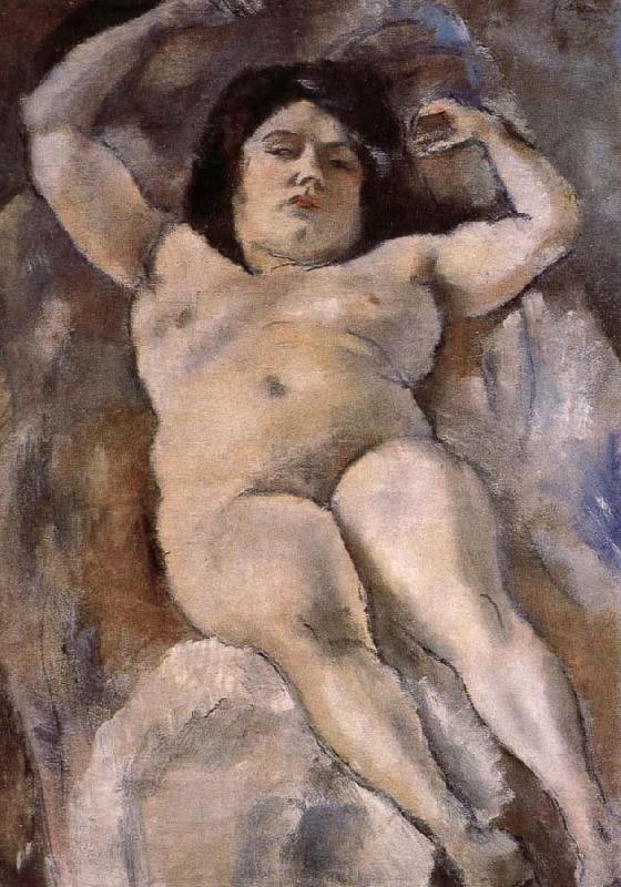 Jules Pascin Fat woman at the Guli street